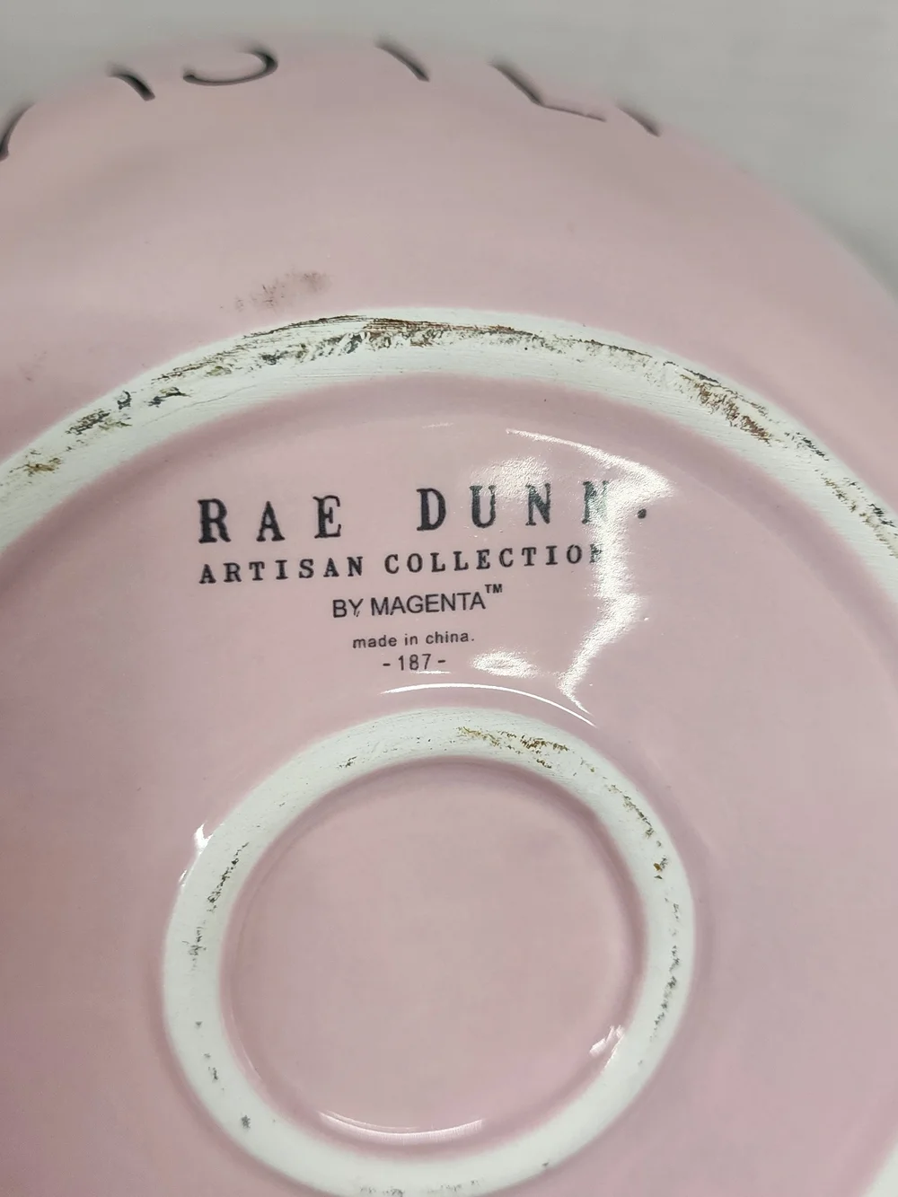 Rae Dunn Pink Easter Ceramic Basket